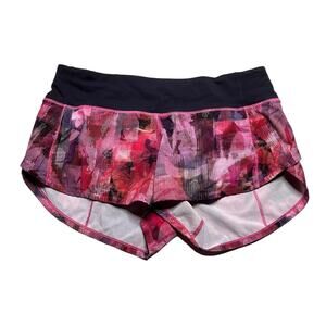 Lululemon Speed Up Short 2.5" Sun Dazed Multi Pink / Super Dark Size 4